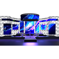 Pantalla LED Curva de Alquiler, Gabinete Flexible con Clasificación IP65, LED SMD, Video Wall para Iglesias, Eventos, Exposiciones, Transmisión en Vivo (CE ETL FCC)