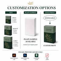 Boîte en carton blanc estampé à chaud, haute, à blocs de couleur, élégante, pour marque privée, coffret cadeau pour feuilles de thé et herbes