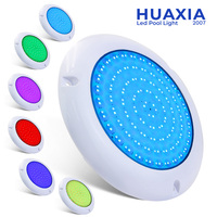 Nouvelle lampe LED plate HUAXIA pour piscine, 12W RGB, télécommande, montage en surface, piscine, sous-marine, Piscina