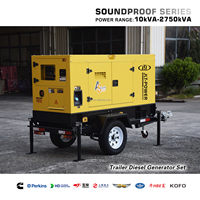 Hervorragender 30-kVA-Silent-Dieselgenerator mit 3 Phasen, offenem Rahmen, mobilem Anhänger, ATS und Yangdong-Motor für kommerzielle Notstromversorgung