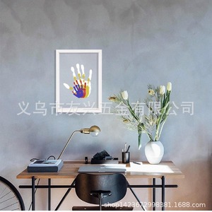 Cadre photo transparent rectangulaire pour empreintes de mains, en panneau artificiel, pour DIY artistique, idéal pour salon, chambre, bureau, entrée - Product Image 2