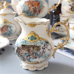 Nouveauté : Service à café et à thé en porcelaine de luxe nordique, 21 pièces, thème jungle - Product Image 2