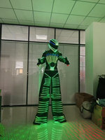 Guangzhou Nanchi Promotion pas cher bonne qualité taille adulte fête de noël lumineux scène danse échasse Costume Costume avec lumières LED