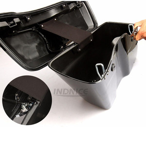 Sacoches rigides étendues pour Harley Touring Road King Street Glide Road Glide Electra Glide 2014-2024 Noir Vif - Product Image 4