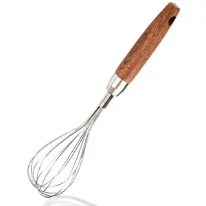 Home Kitchen Multi Function Balloon Whisk Non Stick Home Restaurant Stir Eggs Cake Batter Stainless Steel Wooden Handle Whisk