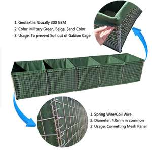 Venta Directa de Fábrica: Jaula Portátil de Malla de Alambre de Acero Galvanizado Verde, Barrera Gabion, Sacos de Arena para Barrera de Bastión, Soldadura Incluida - Product Image 2