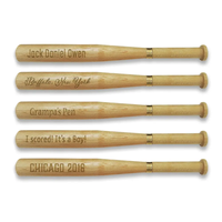 Stylo à bille de luxe personnalisé avec logo, cadeau de bureau créatif, forme de batte originale, en bois naturel, stylo promotionnel multifonctionnel