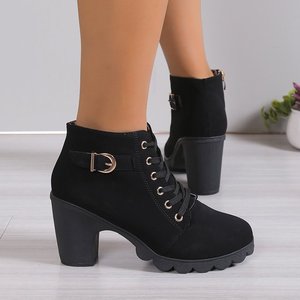 Nuovi Stivali da Donna con Tacco Spesso per Autunno, Inverno ed Estate, Colore Unico con Fibbia, Impermeabili, Leggeri, Stivali da Cavaliere con Tacco Alto - Product Image 6