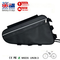 Batterie de vélo électrique triangulaire 36V 48V 52V 60V 72V 10AH 20AH 30AH 40AH 45AH 50AH, batterie de vélo de montagne avec sac souple triangulaire et chargeur