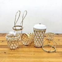 Panier décoratif en bambou tressé fait main pour tasses à thé au lait, plateau de service haut de gamme pour la rentrée scolaire ZHENYE Asian Zen