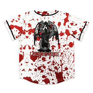 Chemises d'Halloween de style de rue personnalisées Maillot de baseball à impression par sublimation - Product Image 3