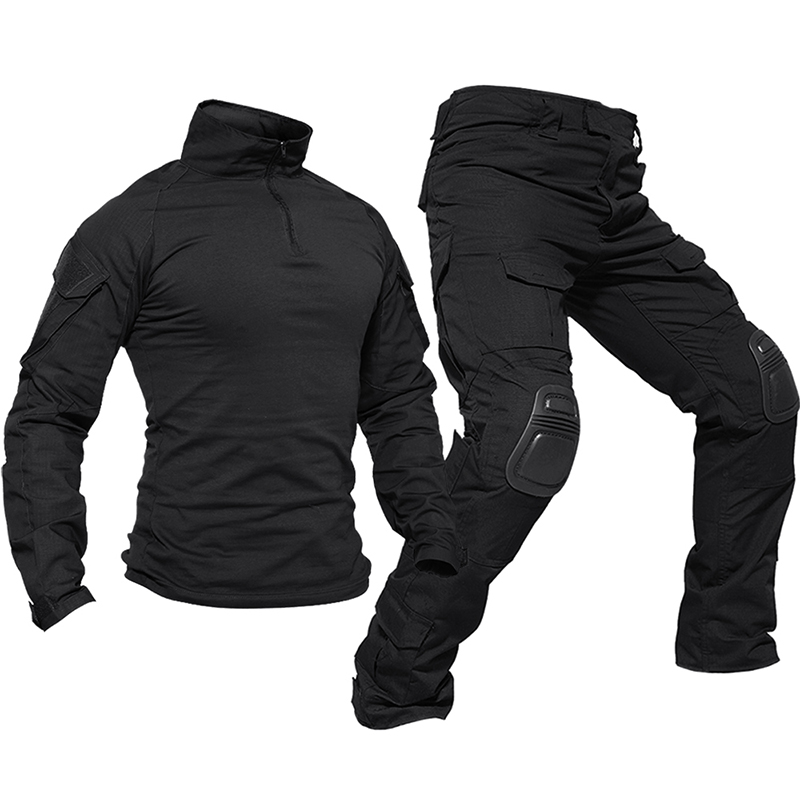 Hunting Pants Suit Tactical Uniform Black Forces Suit Combat Shirt Pants Tactics