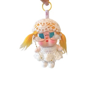 Ropa de <span class=keywords><strong>bebé</strong></span> de bambú hecha a mano, ganchillo vintage, sombrero con gafas, falda plisada, CRYBABY10cm, primera y segunda generación, venta al por mayor - Product Image 5