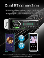 Harga Pabrik 1Din Radio Mobil Pemutar MP3 BT FM USB Aux-in-Dash Audio Mobil Stereo Mobil 7 Lampu Warna-warni Pemutaran Musik