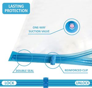 Factory Sell Space Save Foldable Vacuum <b>Bags</b> for Travel PE+PA Storage <b>Bag</b> Large Capacity Pillow Vacuum Seal <b>Bags</b> - Product Image 2