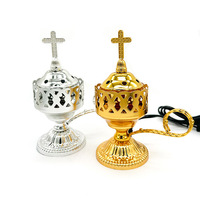 Décoration du Ramadan, événement de haute performance, fête, mariage, décoration de la maison, brûleur d'encens électrique en argent et or en fer