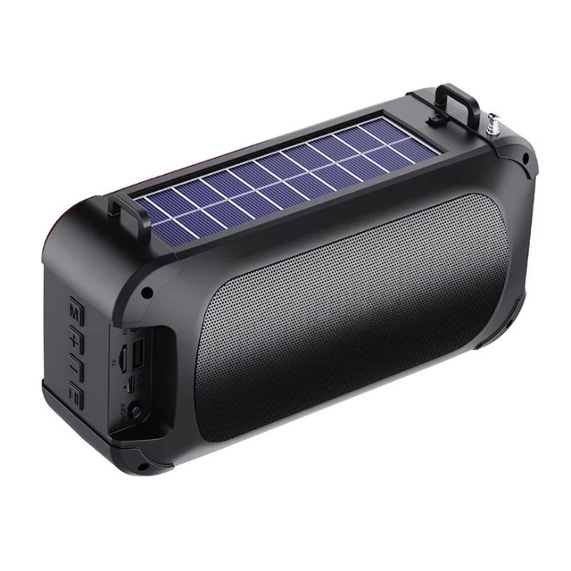 Alecter Solar Emergency Radio Bluetooth Speaker 1200mAh Battery 10m Range Portable Wireless Outdoor 476g 66mm TF/U Disk Camping