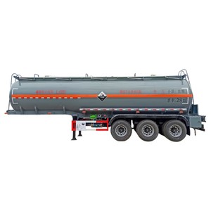 Semi-remorque de livraison de produits chimiques liquides 30CBM à 3 essieux, en acier inoxydable avec revêtement PE, pour le transport de produits corrosifs (soda et acide) - Product Image 1