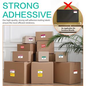 600 Sheets 3x2 Inch Moving Box Labels 17 Color Coding With Write Area <b>Fragile</b> Heavy Blank <b>Stickers</b> For 3-4 Bedroom House - Product Image 2