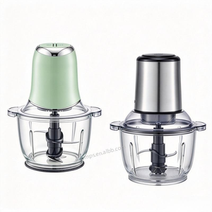 Robot culinaire multifonction 300W, hachoir à viande, <span class=keywords><strong>lame</strong></span> en acier inoxydable, bol en verre de 1,3L, hachoir électrique pour légumes pour la cuisine - Product Image 3