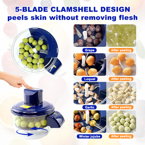 Éplucheur d'ail de cuisine, machine à éplucher les petits fruits, éplucheur de raisin automatique - Product Image 2