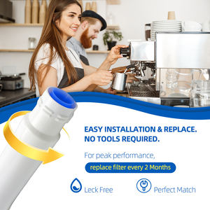 Filtros de Café de Repuesto Manuales de Plástico WELLBLUE, Filtro de Agua para <span class=keywords><strong>Cafetera</strong></span>, 4 Etapas, Ecológico, 300 GPD 300G - Product Image 5