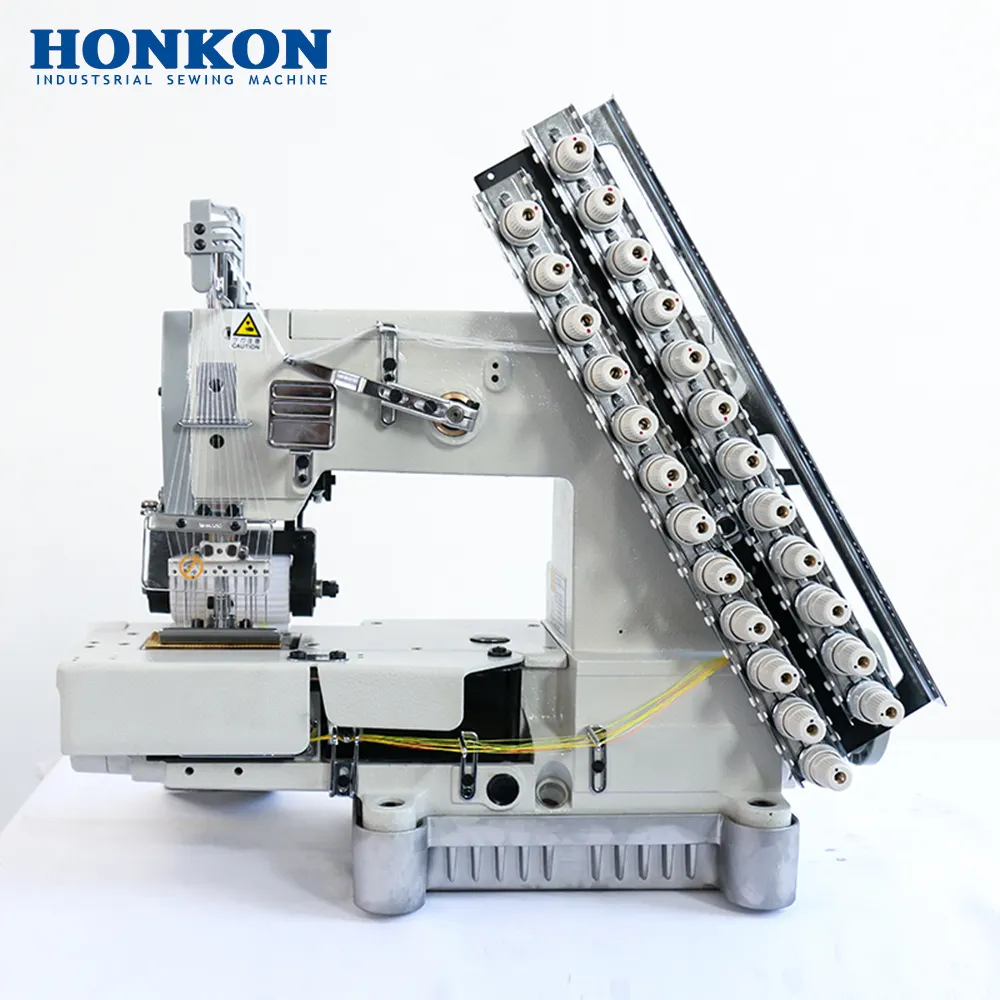 33 Needle Single Elastic Shirring Multi-needle Machine HK-008-33048P/VPQ Industrial Sewing Machine 12mm Max. Sewing Thickness