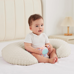 Almohada de lactancia para tiempo boca abajo y soporte para sentar al bebé con funda extraíble ultra suave - Product Image 3