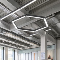Lámparas LED de Línea de Alta Gama para Interiores, IP20, de Aluminio, para Colgar o Empotrar, 50W 60W 80W, Multicolor, 50000h de Duración, Más Vendidas