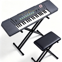 Piano Electrónico HUASHENG de 37 Teclas, Plástico, con Altavoz Integrado, 8 Timbres, 8 Ritmos, 4 Percusiones, Control de Volumen y Tempo