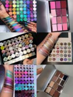 Palette de fards à paupières personnalisée avec logo DIY, luxe, haute pigmentation, mat, pailleté, super caméléon, maquillage