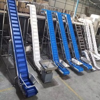 Chine de qualité alimentaire en acier inoxydable en forme de Z angle d'inclinaison à crampons escalier seau d'alimentation convoyeur à bande ascenseur avec trémie à vendre