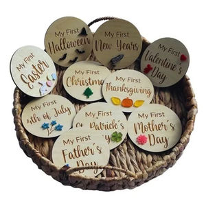 Parfait nouveau-né cadeau et souvenir bébé <span class=keywords><strong>anniversaire</strong></span> accessoires <span class=keywords><strong>de</strong></span> photographie en bois cartes <span class=keywords><strong>de</strong></span> jalon en bois - Product Image 3