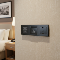DAMAVO Prise murale intelligente WiFi 5 voies avec panneau tactile USB 12V personnalisable, installation facile pour hôtels, camping-cars, éclairage automobile