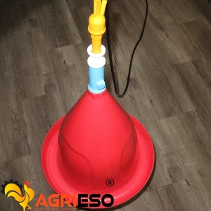 Agrieso, equipo avícola de alta calidad, Material plástico PP, <span class=keywords><strong>bebedero</strong></span> automático para pollos, bebederos colgantes con <span class=keywords><strong>campana</strong></span> roja para Gallinero - Product Image 2