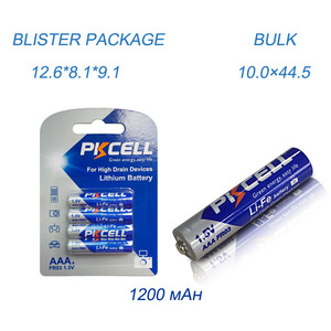 איכות גבוהה 1.5v lifes2 pilas 10445 aaa fr03 1200mah גודל החיים aaaa סוללה ליתיום ברזל - Product Image 6