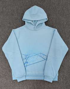 Felpa con Cappuccio Stile Spider <span class=keywords><strong>Y2K</strong></span> per <span class=keywords><strong>Uomo</strong></span>, 100% Cotone 450gsm, Stampa a Rilievo, Felpa Streetwear Pesante - Product Image 4