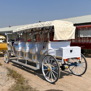 Carroza eléctrica para caballos de turismo, modelo Princesa, color morado, 4 filas, para bodas, venta directa de fábrica - Product Image 4