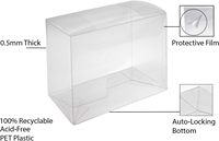 Boîte d'emballage pliable en plastique PP transparent de qualité supérieure, de qualité alimentaire, épaisseur 1 mm, jetable, couleur personnalisée, pour collection