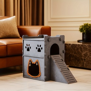 Cama para Gatos Ecológica Premium Tipo Cueva – Refugio Plegable de Fieltro Insonorizado, Diseño Cerrado Resistente a Arañazos - Product Image 4