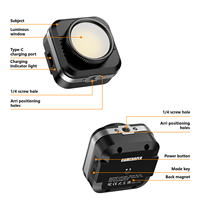 Mini caméra LED COB magnétique en gros d'usine, température de couleur réglable, étanche, portable, pour enregistrement vidéo et photographie