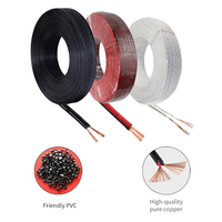 Kabel Elektronik Paralel Ganda 2 Inti Merah dan Hitam 2468 24AWG Isolasi PVC Kabel Daya Lampu LED