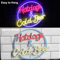 Enseigne néon LED dimmable IP65 Neonawall pour bar à domicile et fêtes, idéale pour la décoration de bar à hot-dogs et de bar à bière, parfaite pour la décoration de la « Man Cave », de la salle de jeux et des fêtes en extérieur.