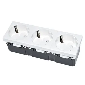 Factory direct sale EU standard German plug socket module XJY-QB-28-3 4*135mm 250V/16A Rabbit card connection wall socket