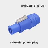 Connecteur d'alimentation XLR 3P à trois conducteurs 20A bleu blanc écran d'affichage LED éclairage de scène en cuivre prise industrielle boîtier en nylon