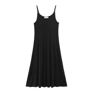 Happy Hut Vestido tipo chaleco con tirantes finos y cuello en V para mujer, modal, ajustado, para uso diario, N6932 - Product Image 4