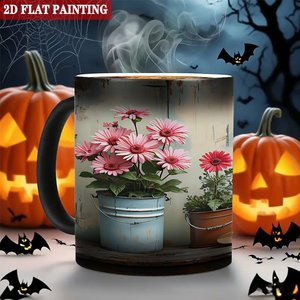 <b>Ceramic</b> <b>Mug</b> 11oz Frosted Black Heat Sensitive Art Customization Gift Cup - Product Image 6