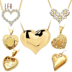 18k Gold Real Heart Pendant Necklace Charm Necklace Solid Gold Jewelry 18k Real Gold Jewelry 18k Heart Pendant