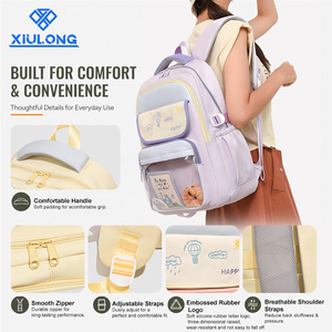 Mochila Escolar Impermeable Kawaii para Estudiantes, Gran Capacidad, Múltiples Bolsillos, con Pin Decorativo, para Adolescentes - Product Image 5