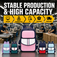 Sac à dos scolaire personnalisé pour enfants, rose, multi-couches, avec fermeture éclair, pour livres et rangement de voyage, fournisseur en gros